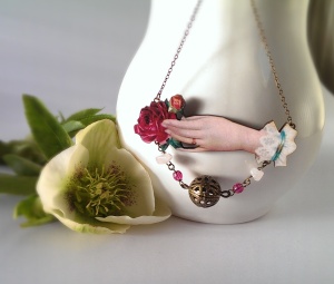 victorian hand with rose 4